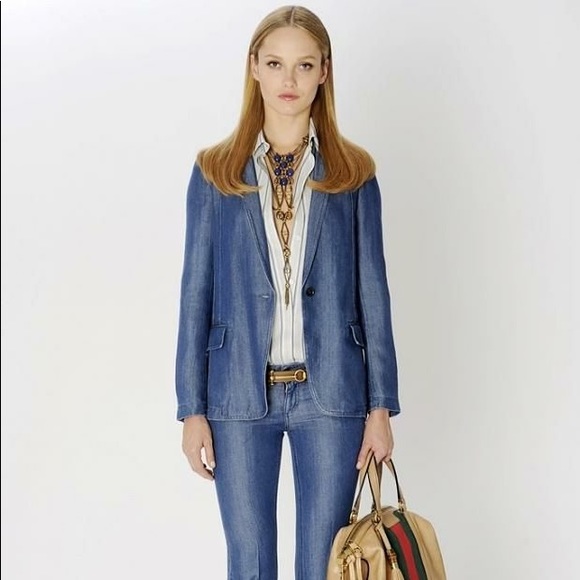 Gucci Jackets & Blazers - Gucci Runaway Denim Blazer Jacket Gucci Resort ‘13